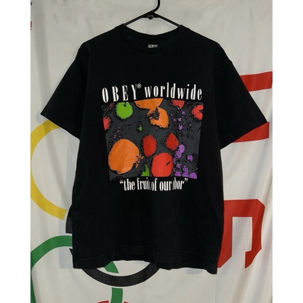 Obey Worldwide T Shirt Medium‎ Fruits Of Our Label Graphic Tee